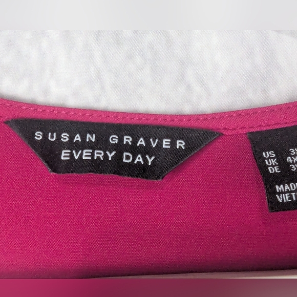 Susan Graver Everyday 3X Pink Liquid Knit Flutter Sleeve Blouse - Picture 4 of 8